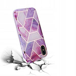 Spacecase Marble 360 iPhone X/Xs fioletowy