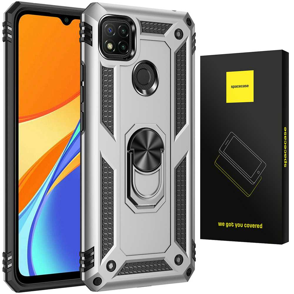 Spacecase Ring NX Redmi 9C/10A srebrny