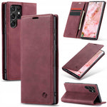 Spacecase Wallet Galaxy S23 Ultra wiśniowy