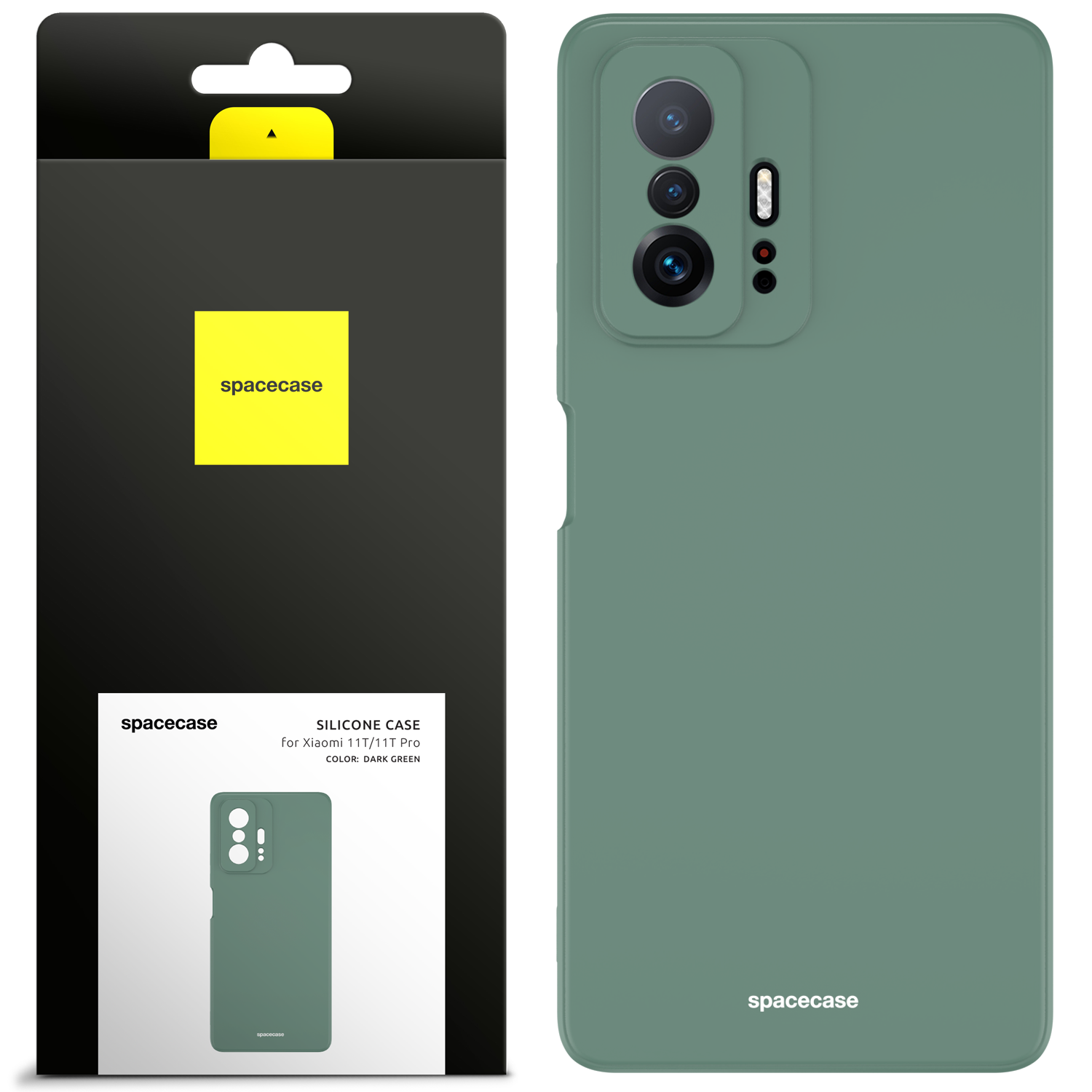 Spacecase Silicone Case Xiaomi 11T/11T Pro dark green