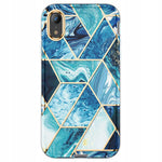 Spacecase Marble 360 iPhone Xr niebieski