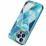 Spacecase Marble 360 iPhone 13 Pro niebieski