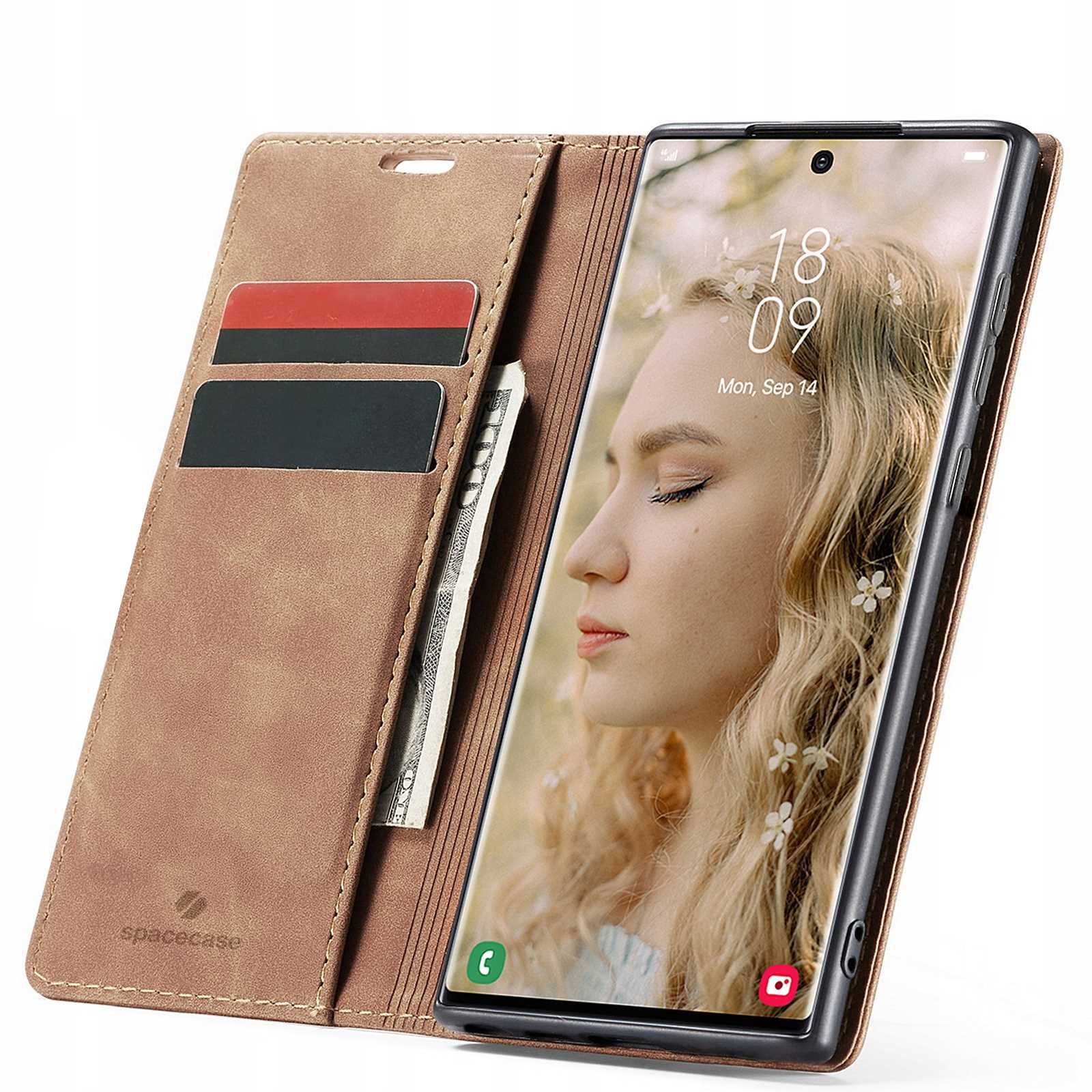Spacecase Wallet Galaxy S23 Ultra kawowy