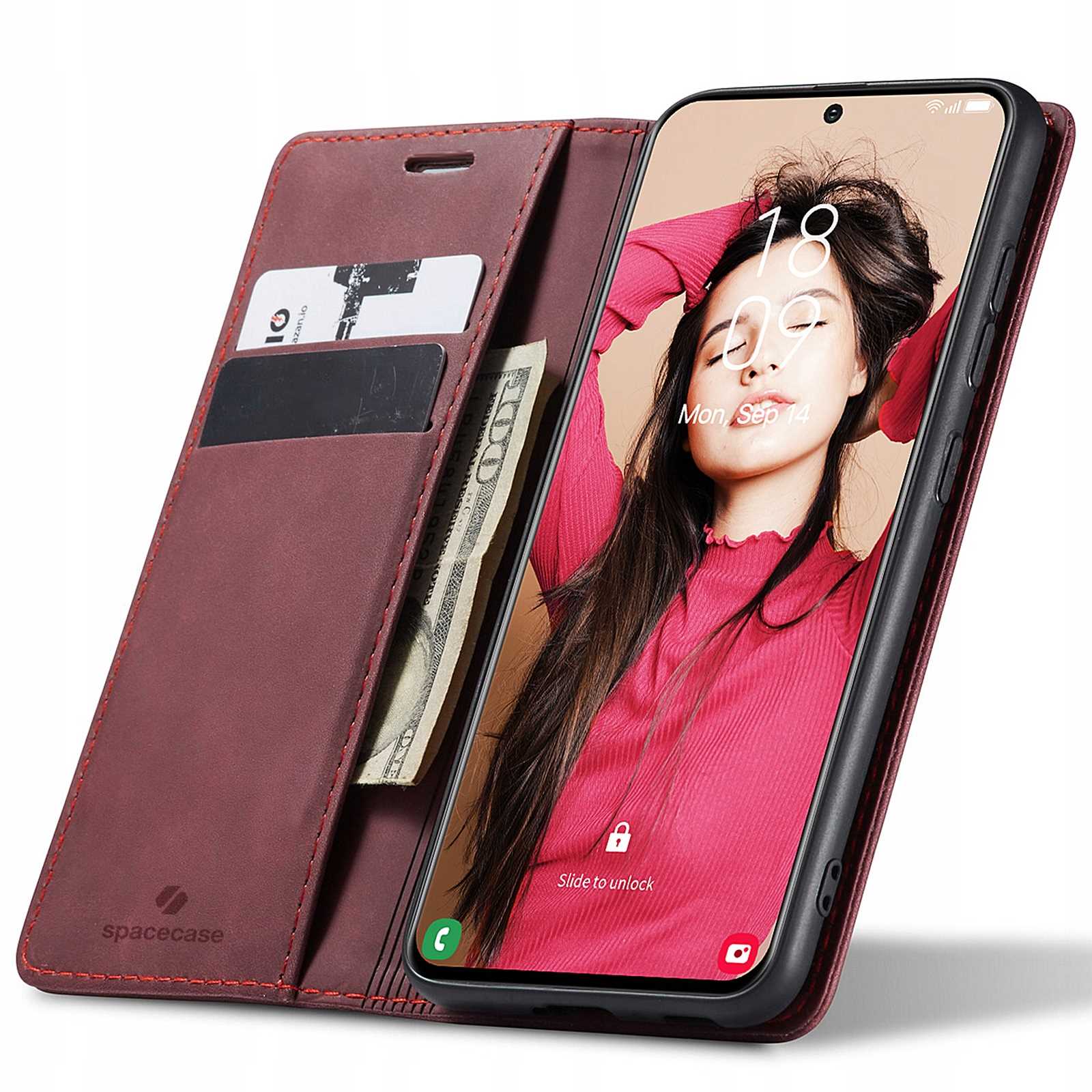 Spacecase Wallet Galaxy S21 FE red