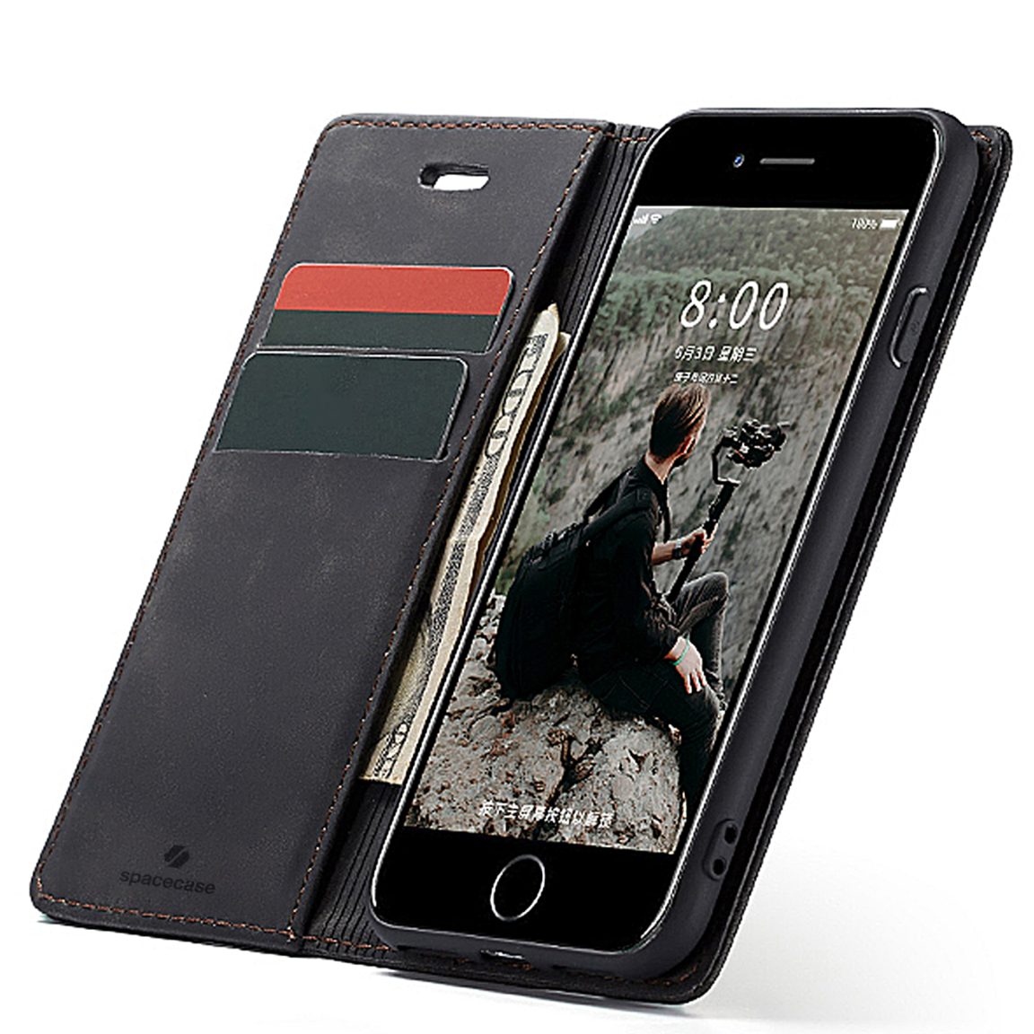 Spacecase Wallet iPhone 6/6s black