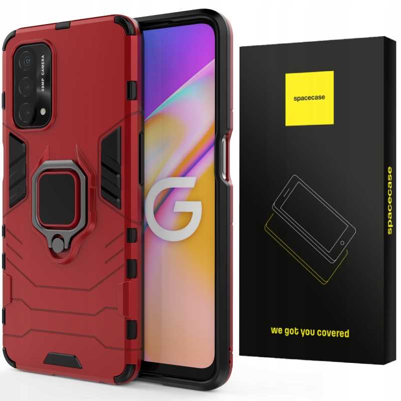 Spacecase X-Ring Oppo A54/A74/A93 5G czerwony
