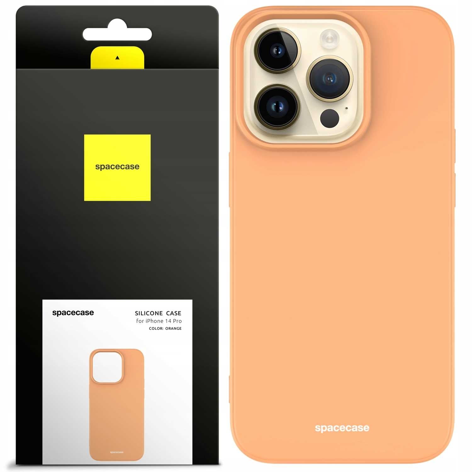 Spacecase Silicone Case iPhone 14 Pro orange