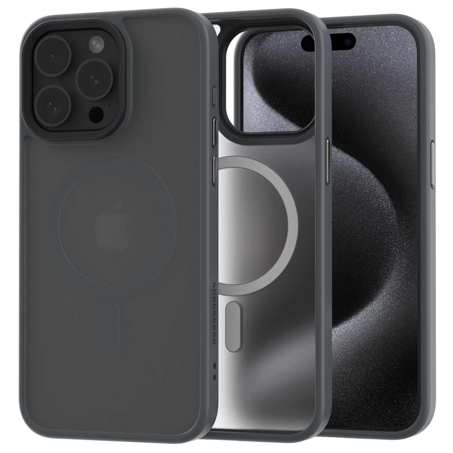Spacecase Hybrid Mag iPhone 15 Pro Max grey