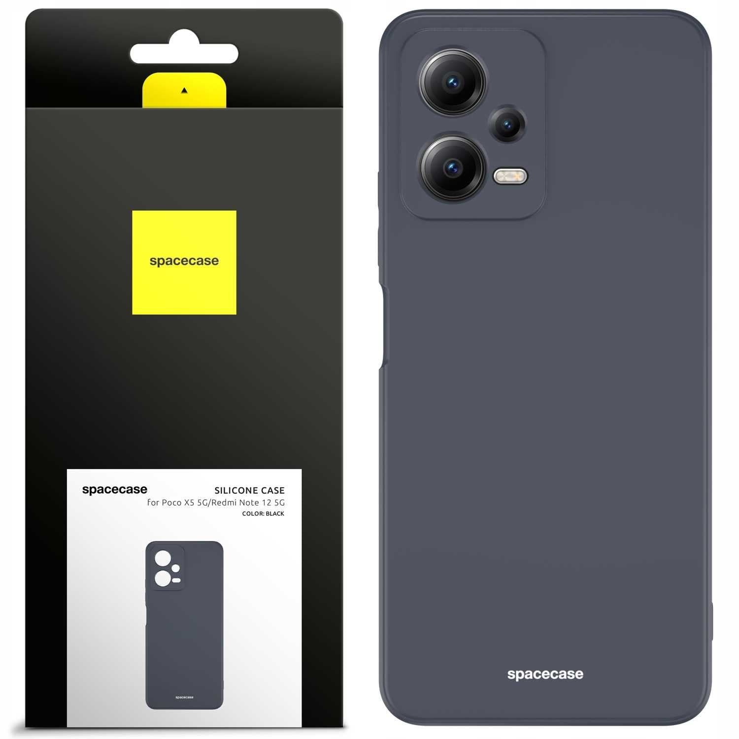 Spacecase Silicone Case Poco X5 5G/Redmi Note 12 5G black
