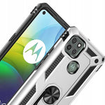 Spacecase Ring NX Motorola Moto G9 Power srebrny