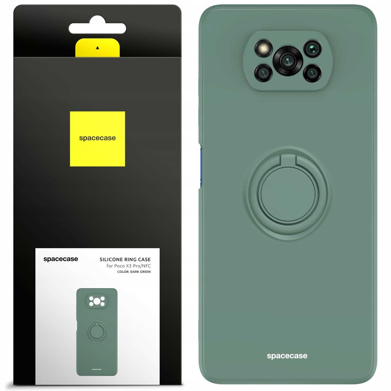 Spacecase Silicone Ring Poco X3 Pro/NFC dark green