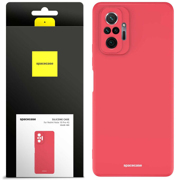 Spacecase Silicone Case Redmi Note 10 Pro red