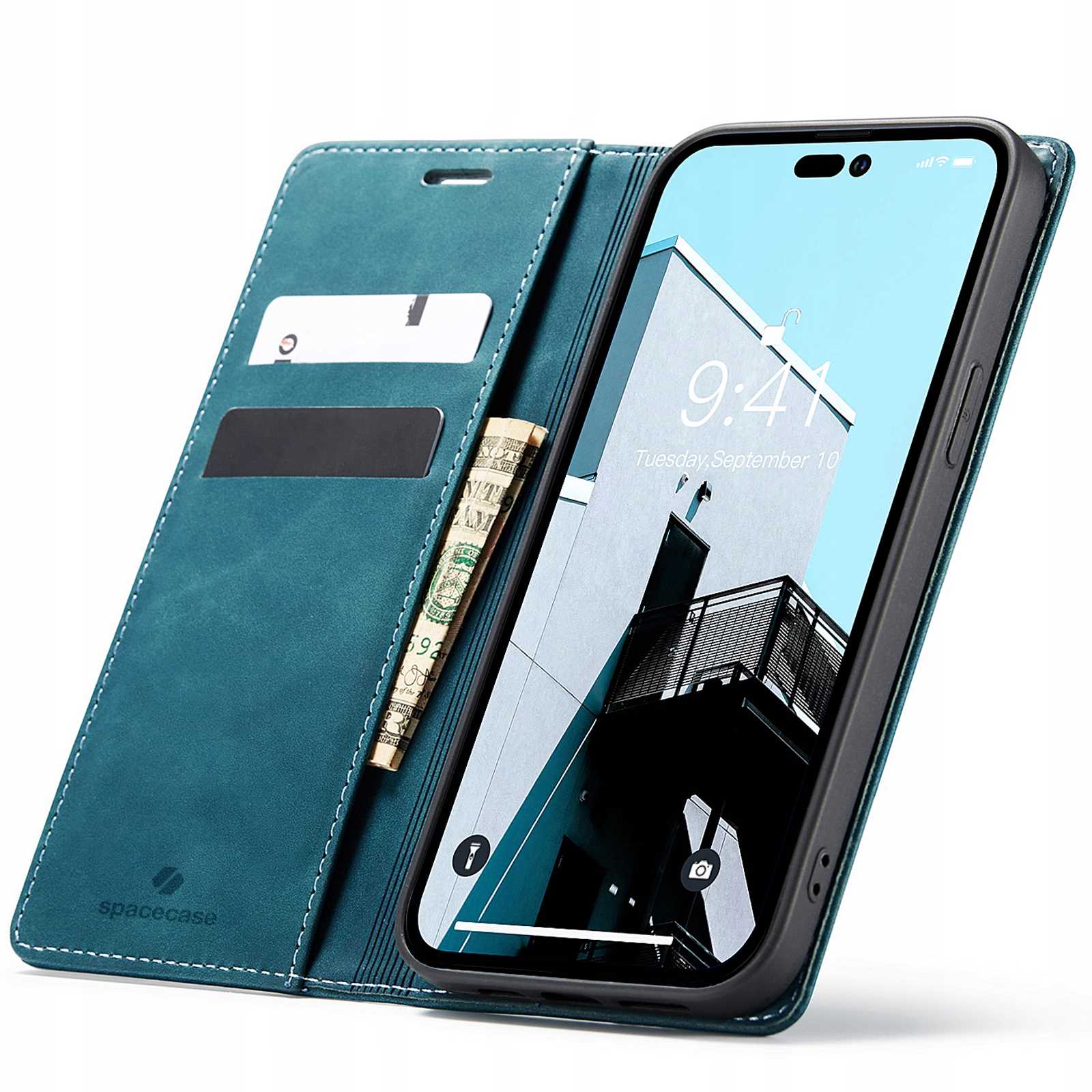 Spacecase Wallet iPhone 14 Pro blue