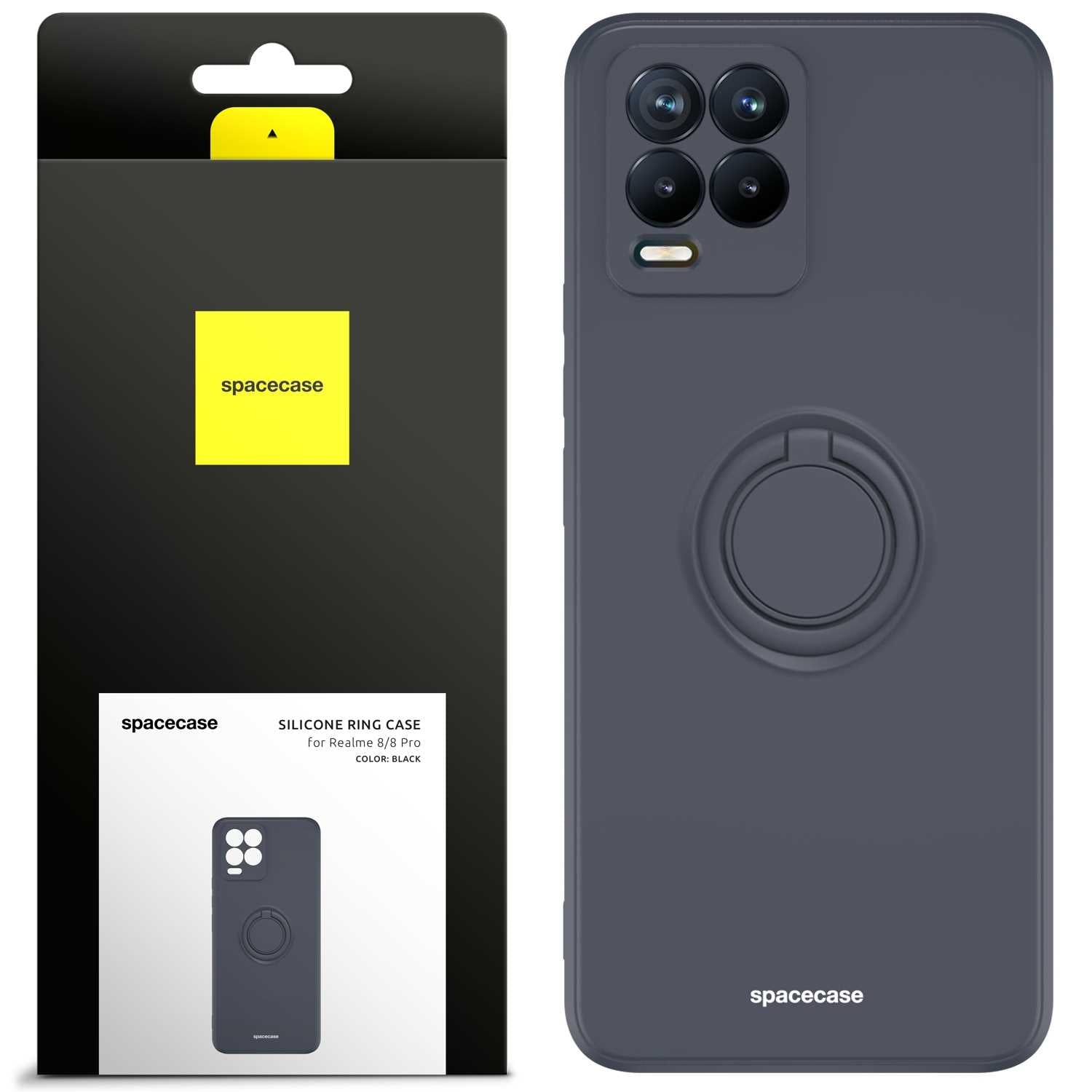 Spacecase Silicone Ring Realme 8/8 Pro black