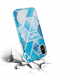 Spacecase Marble 360 iPhone X/Xs niebieski