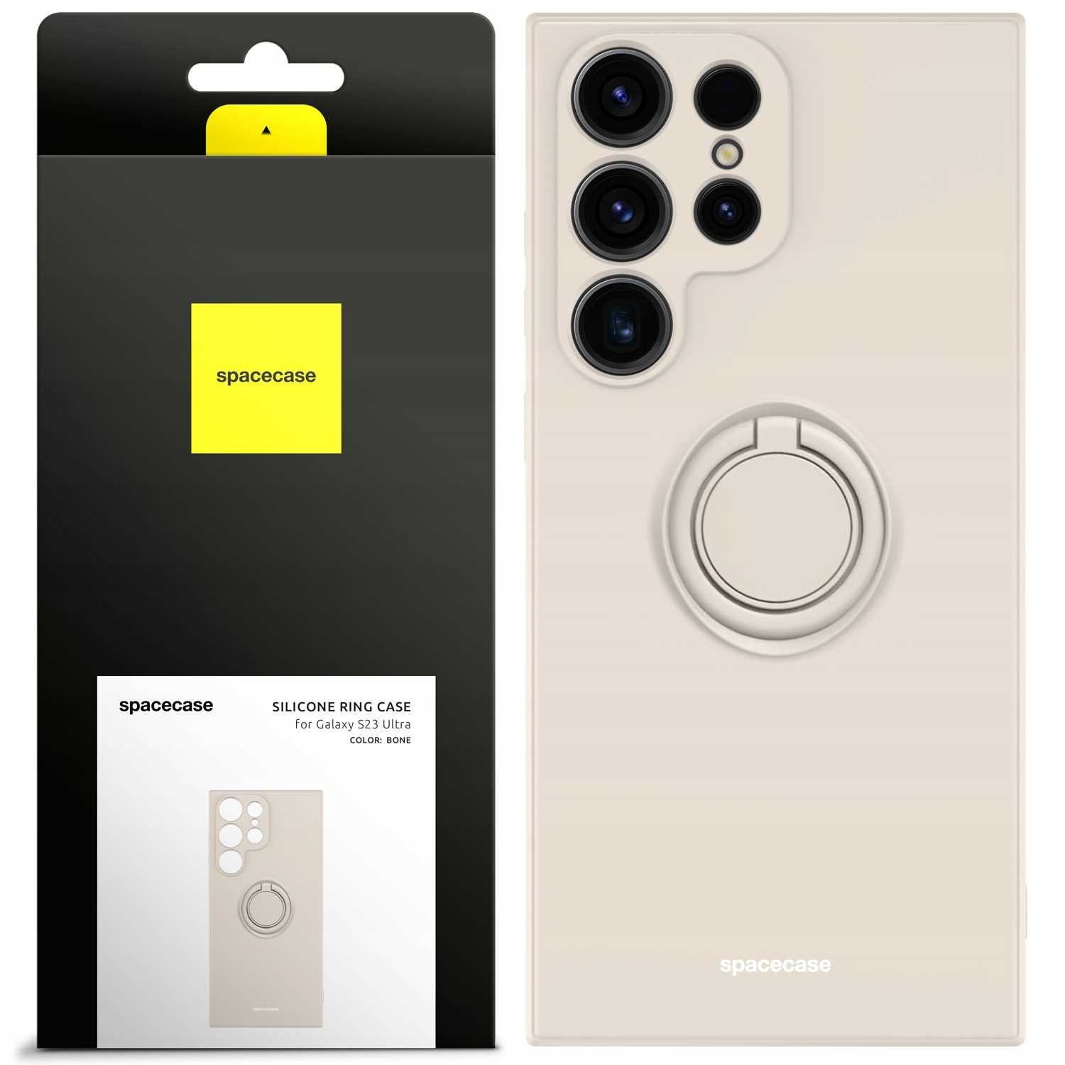 Spacecase Silicone Ring Galaxy S23 Ultra bone
