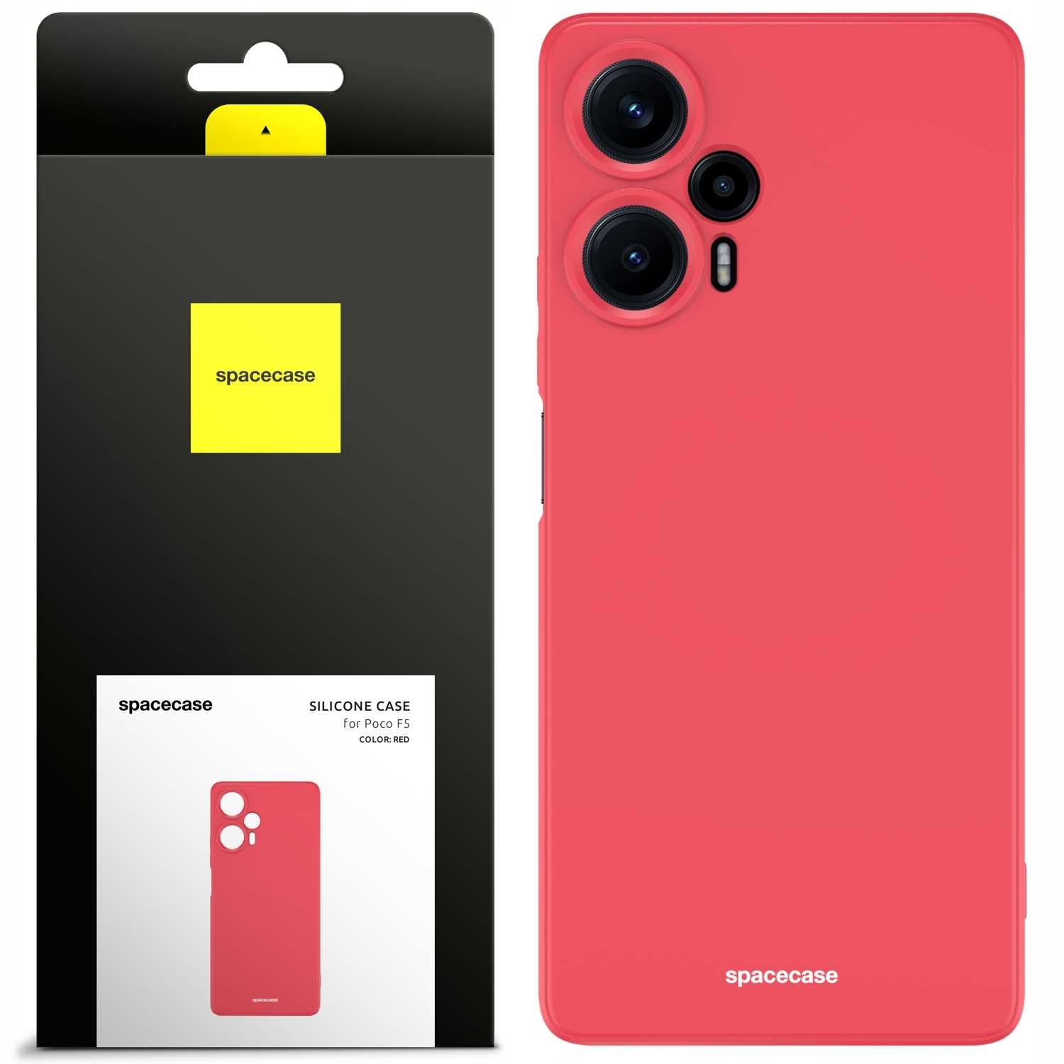 Spacecase Silicone Case Poco F5 red
