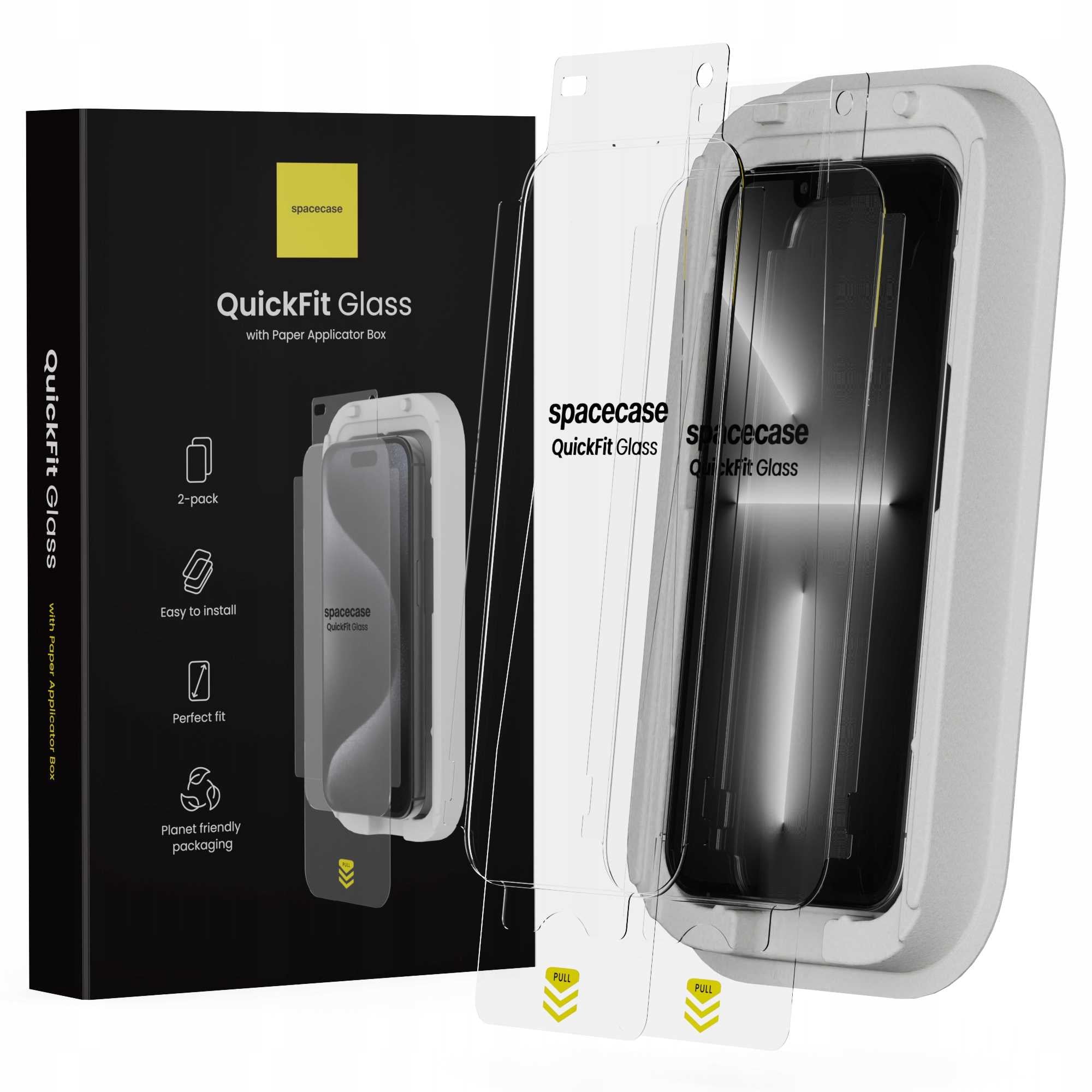 Spacecase QuickFit Glass iPhone 13/13 Pro/14/SE4 (2025)