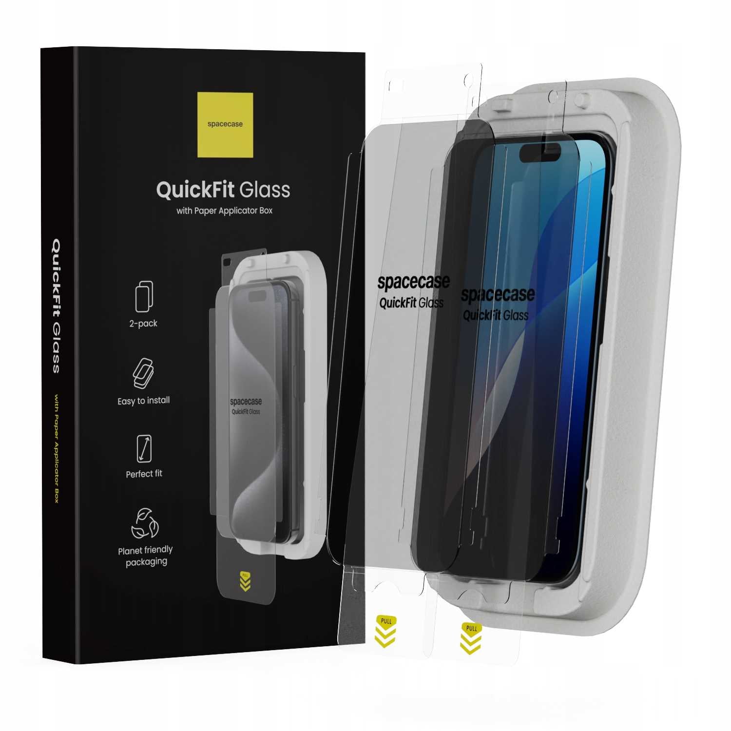 Spacecase QuickFit Privacy Glass iPhone 15 / 16