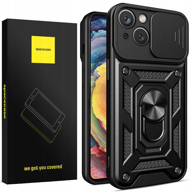 Spacecase Camring iPhone 15 black