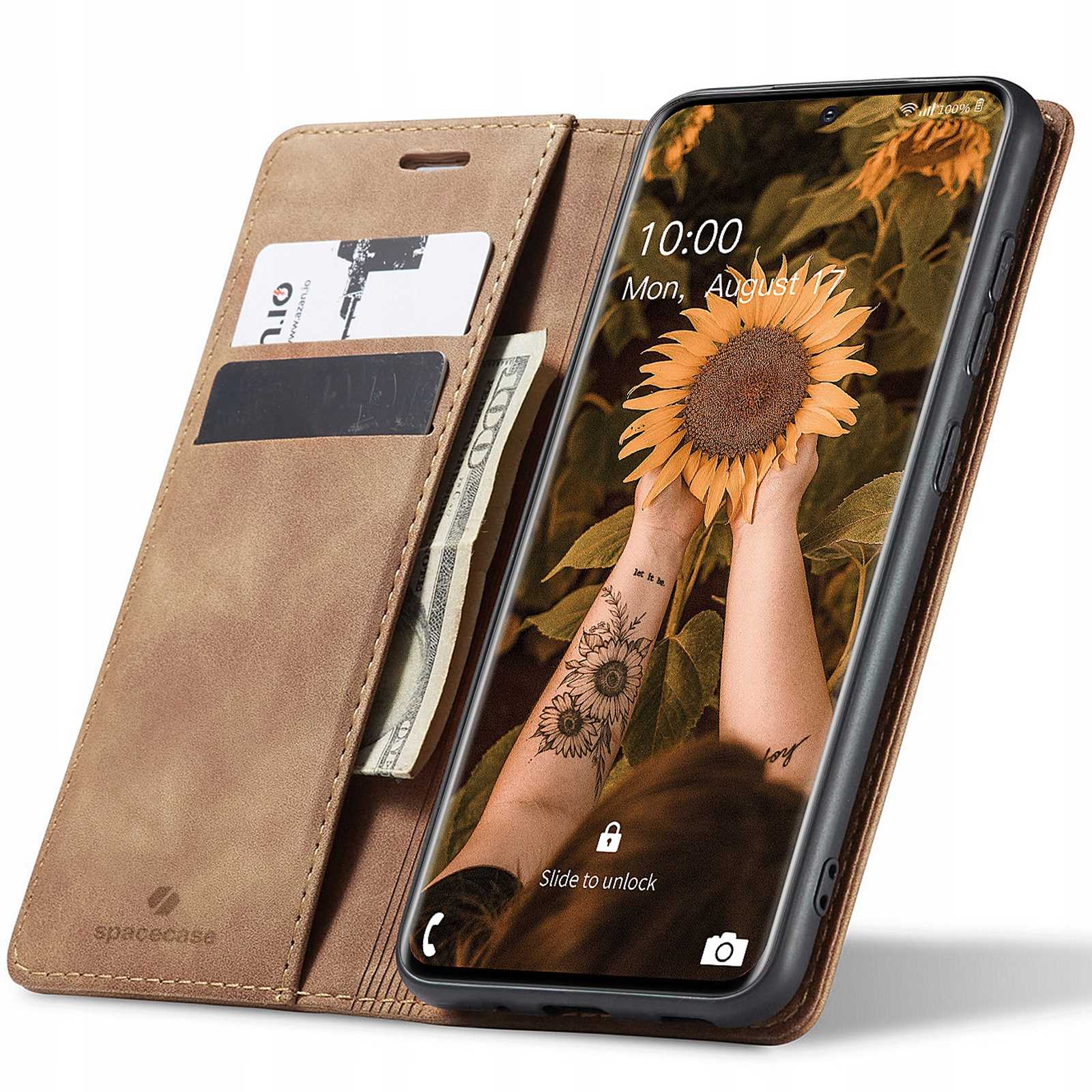Spacecase Wallet Galaxy S20 light brown