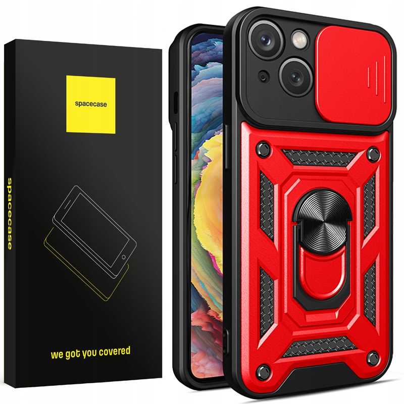 Spacecase Camring iPhone 15 Plus red