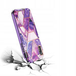 Spacecase Marble 360 iPhone Xr fioletowy