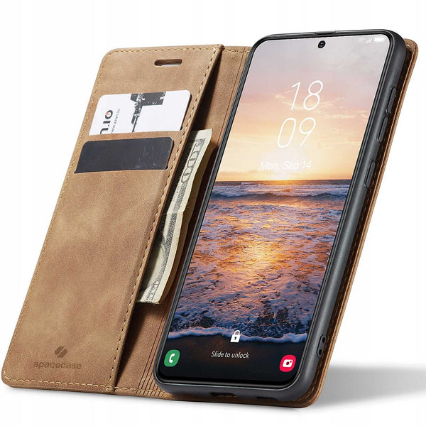 Spacecase Wallet Galaxy S23 light brown