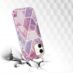 Spacecase Marble 360 iPhone 12 mini fioletowy