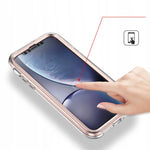 Spacecase Marble 360 iPhone Xr biały/różowy