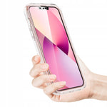 Spacecase Marble 360 iPhone 13 Pro biały/różowy