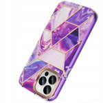 Spacecase Marble 360 iPhone 13 Pro Max fioletowy