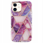 Spacecase Marble 360 iPhone 12 mini fioletowy