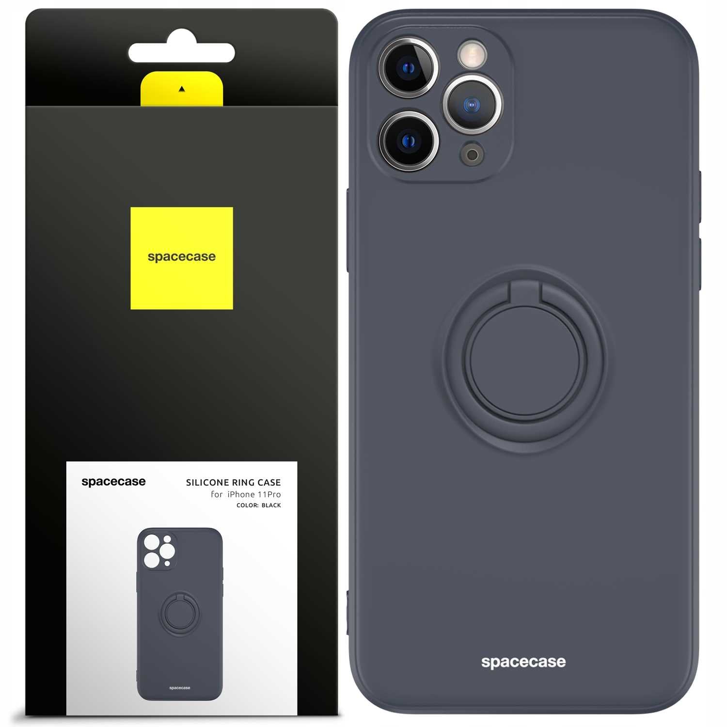 Spacecase Silicone Ring iPhone 11 Pro black