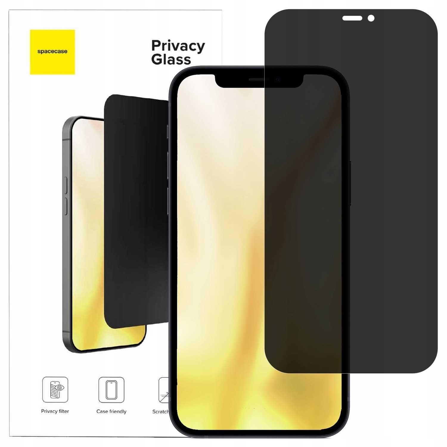 Spacecase Glass Privacy iPhone 12/12 Pro