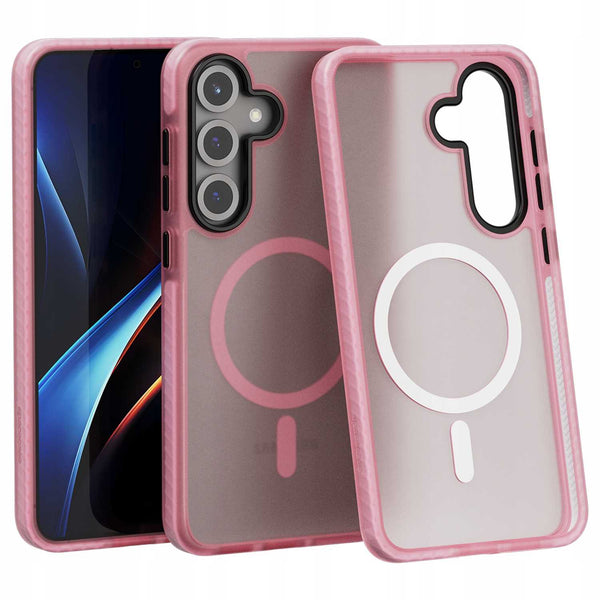 Spacecase Hybrid Fusion Mag Galaxy S25+ pink