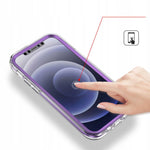 Spacecase Marble 360 iPhone 12/12 pro fioletowy