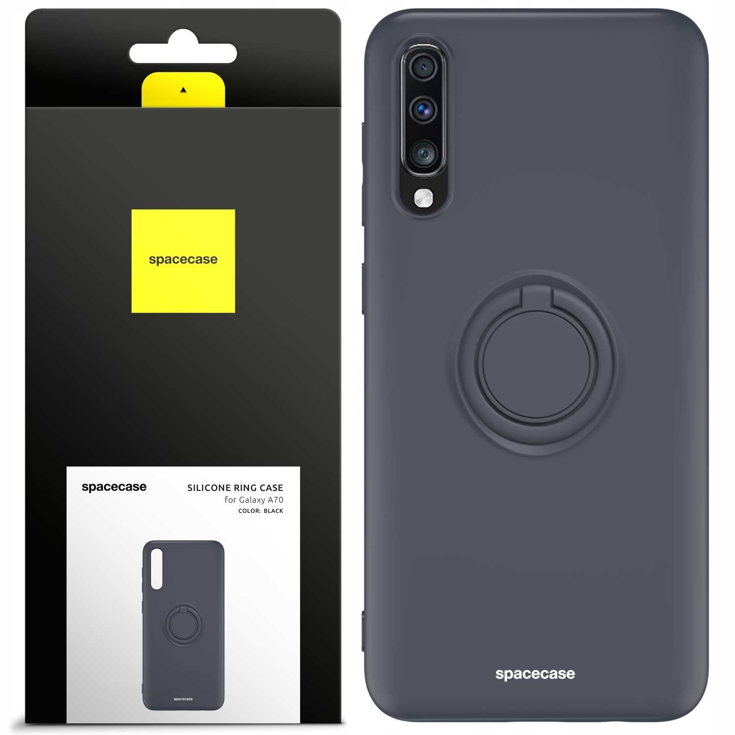 Spacecase Silicone Ring Galaxy A70 black