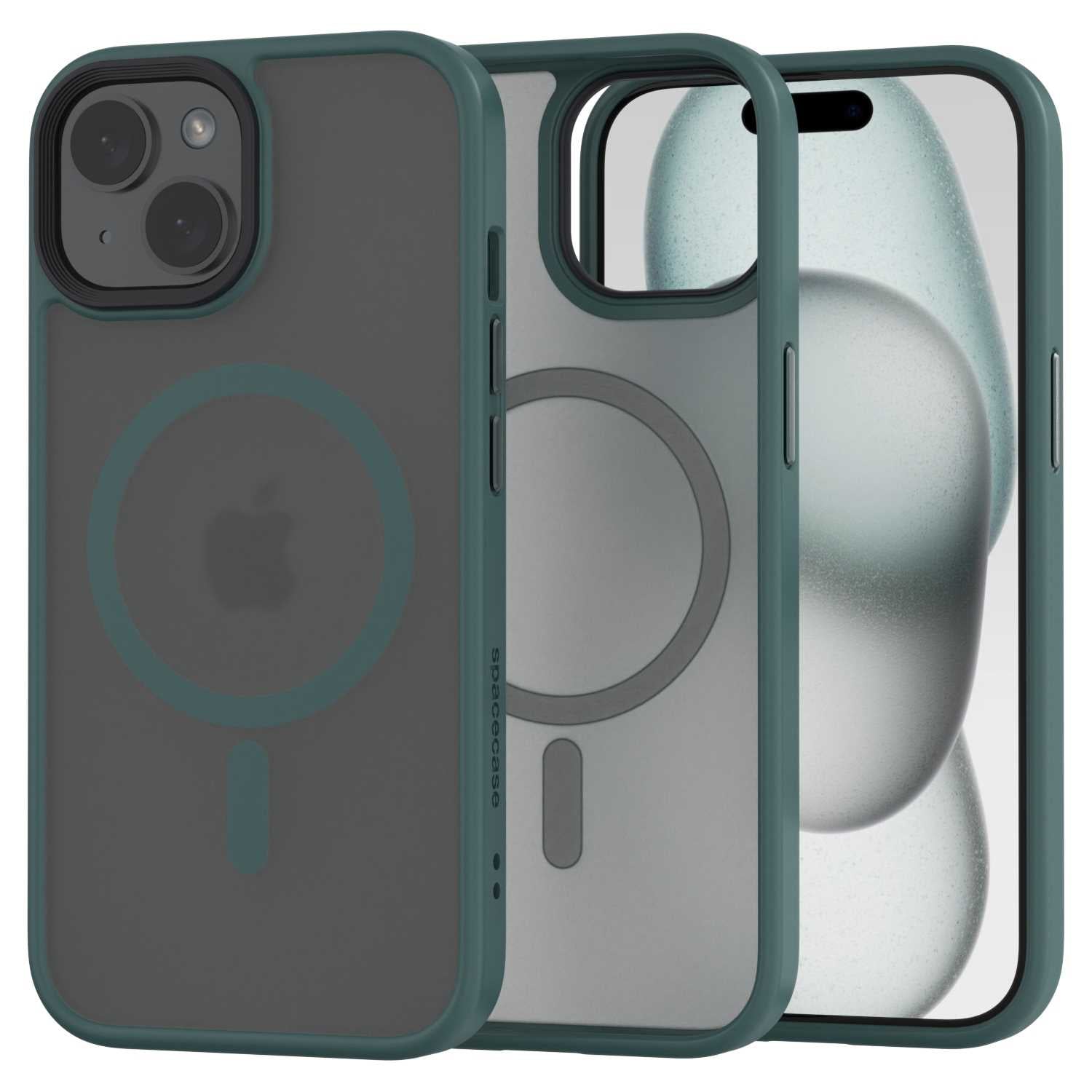 Spacecase Hybrid Mag iPhone 15 dark green