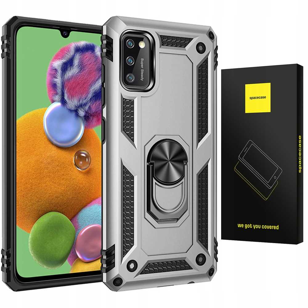 Spacecase Ring NX Galaxy A41 srebrny