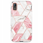 Spacecase Marble 360 iPhone Xr biały/różowy