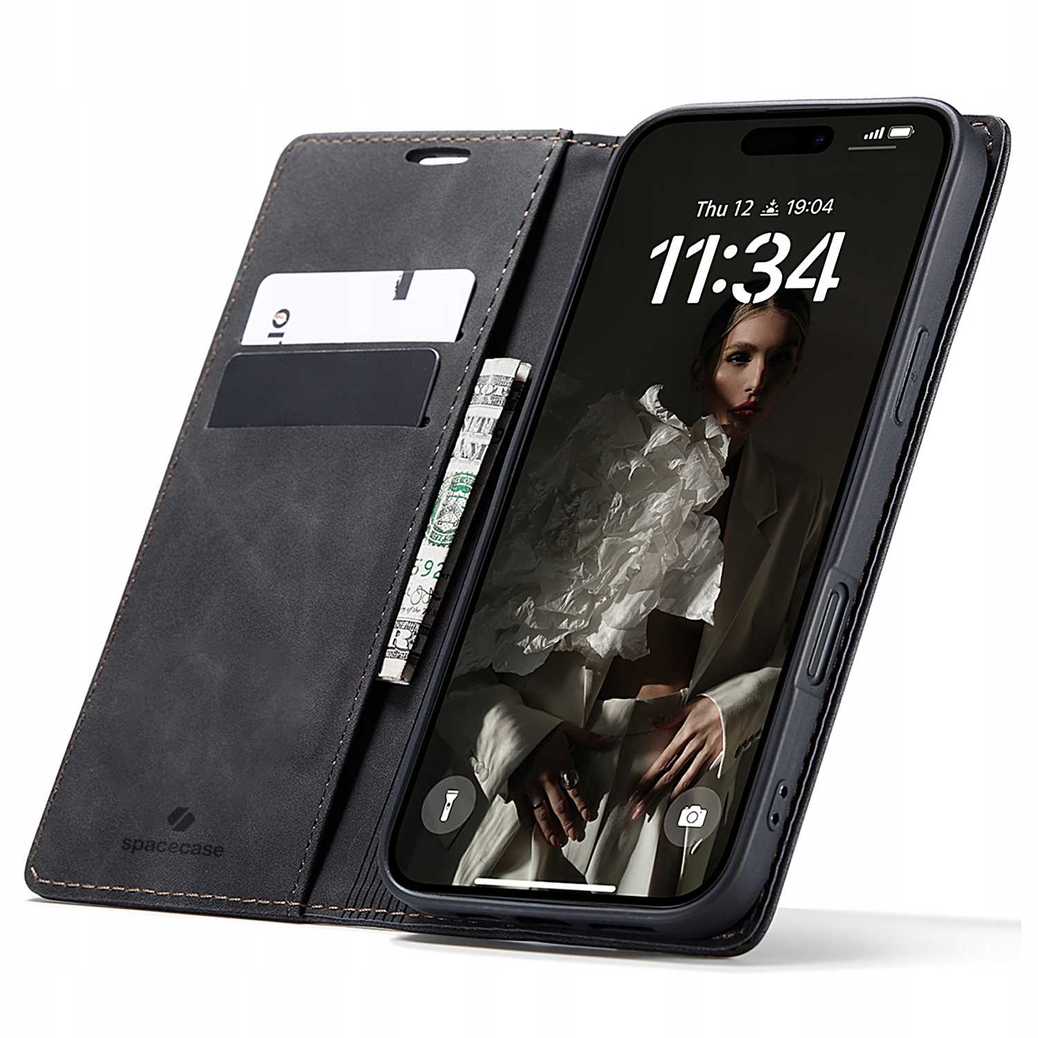 Spacecase Wallet iPhone 17 black