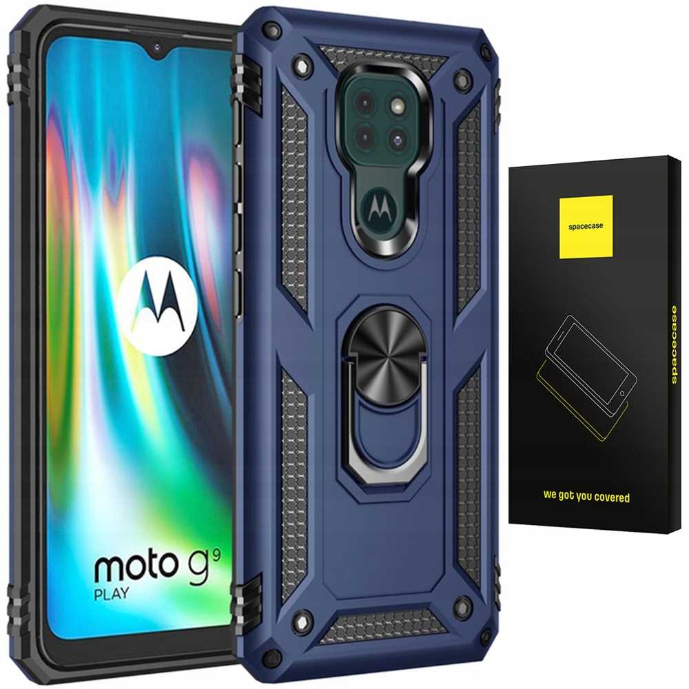 Spacecase Ring NX Moto G9 Play/E7 Plus niebieski