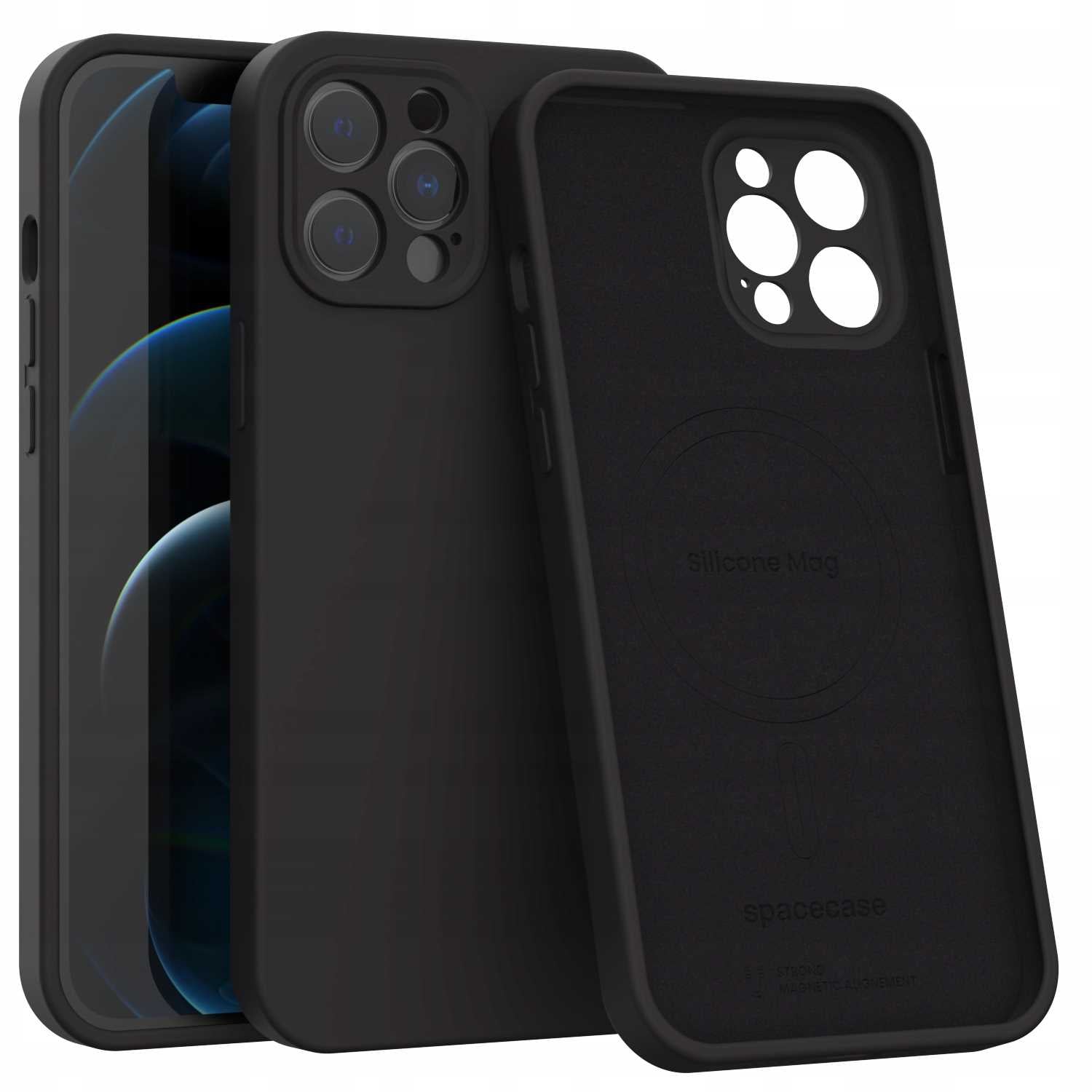 Spacecase Silicone Mag iPhone 12 Pro Max black