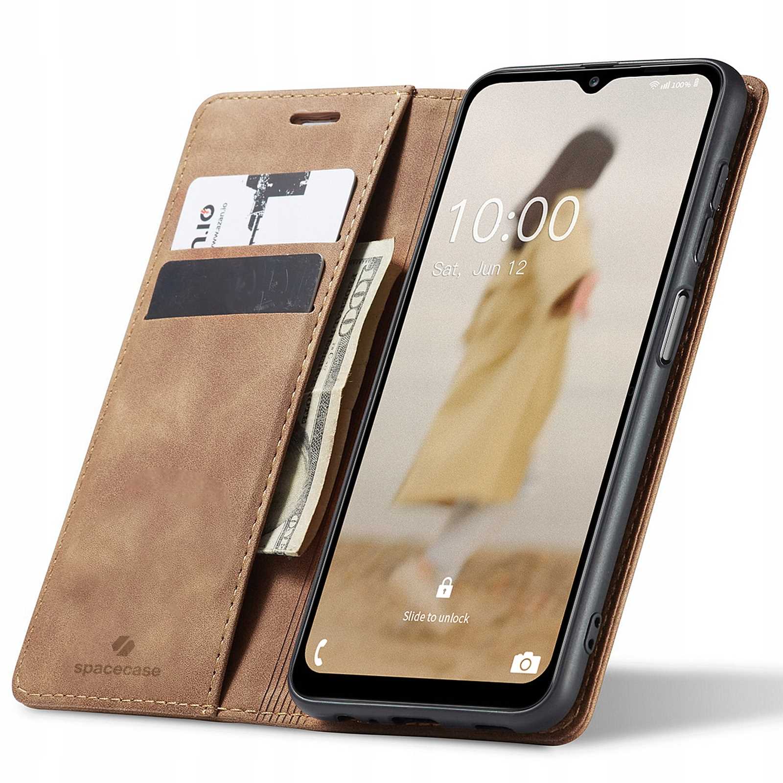 Spacecase Wallet Galaxy A14 5G light brown