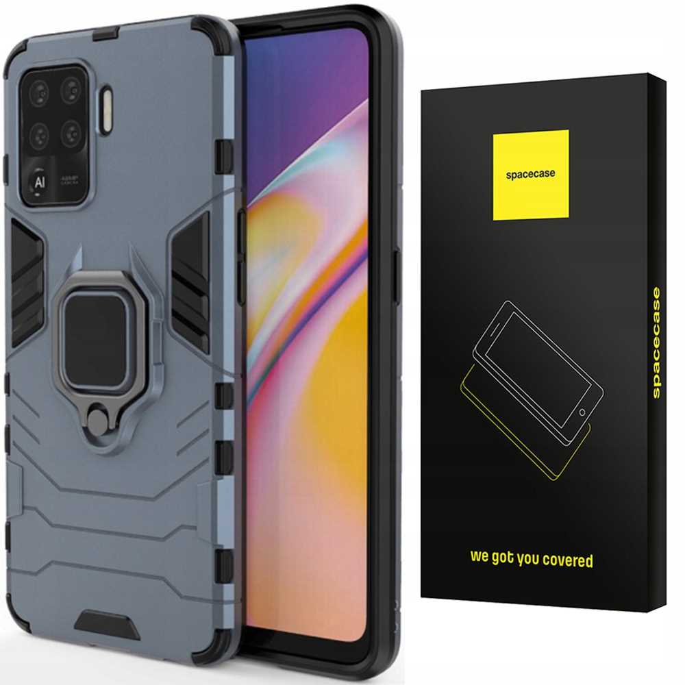 Spacecase X-Ring Oppo Reno 5 Lite niebieski