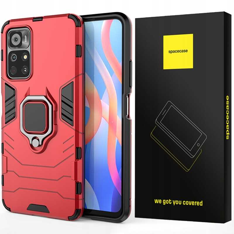 Spacecase X-Ring Poco M4 Pro 5G czerwony