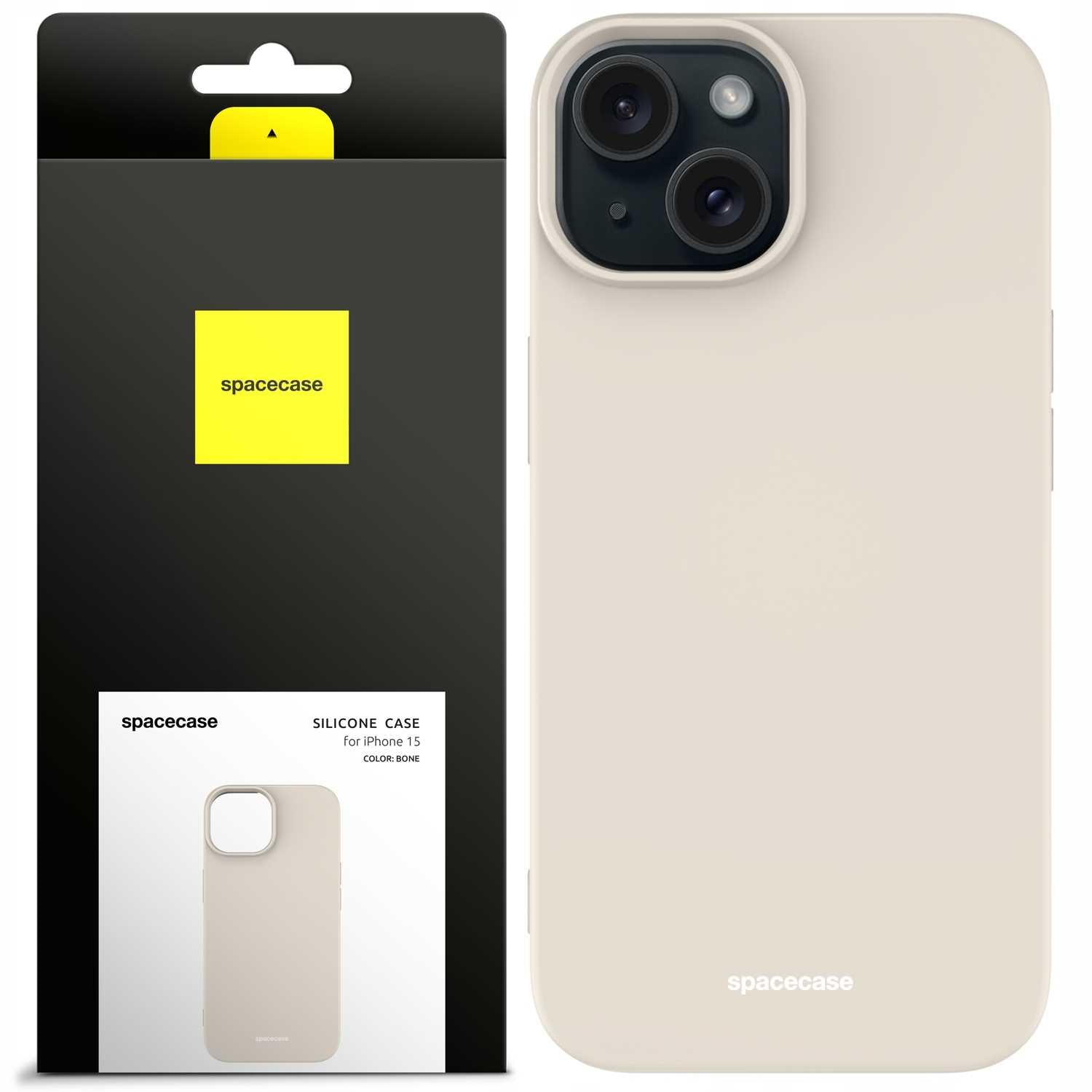 Spacecase Silicone Case iPhone 15 bone