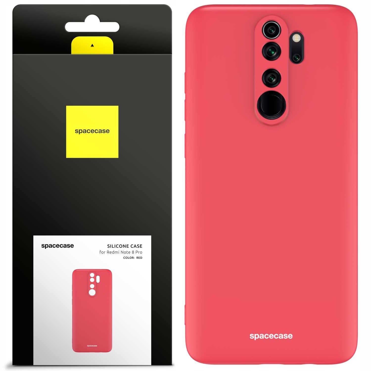 Spacecase Silicone Case Redmi Note 8 Pro red