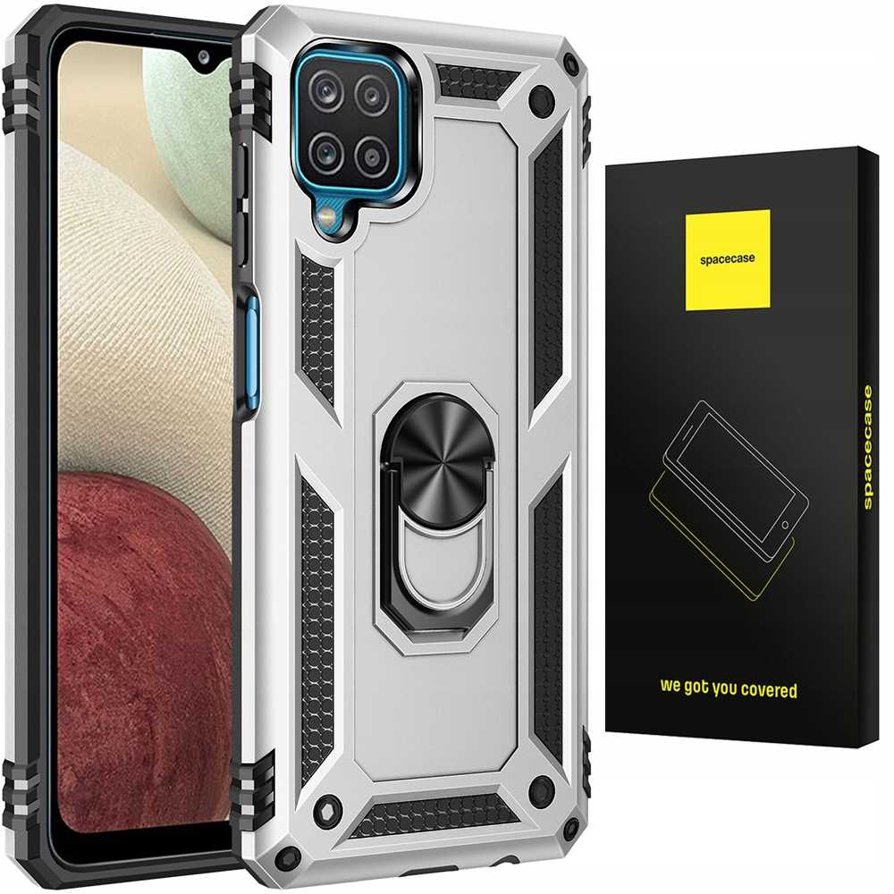 Spacecase Ring NX Galaxy A12 srebrny